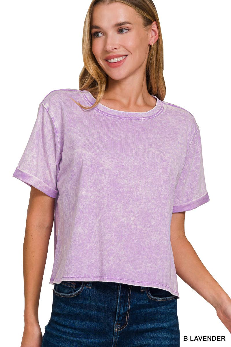 `100% Cotton Washed Tee - Zenana
