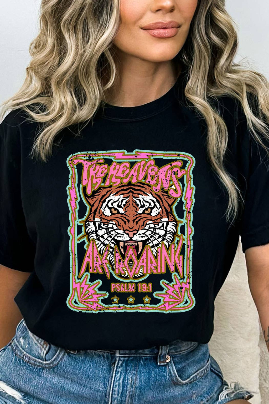 The Heavens Are Roaring Tiger Comfort Colors Tee
