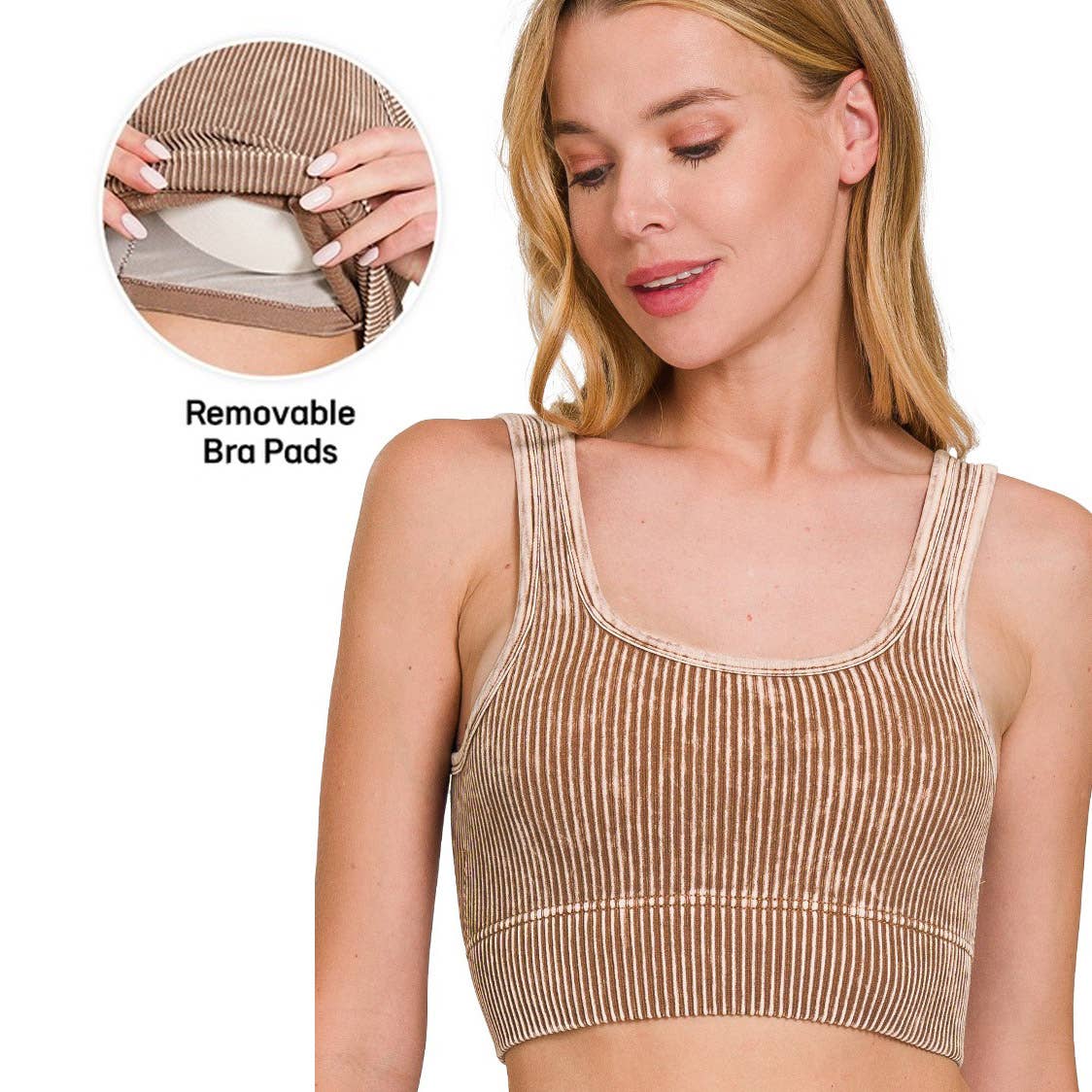 `Washed Seamless Tank Top - Zenana