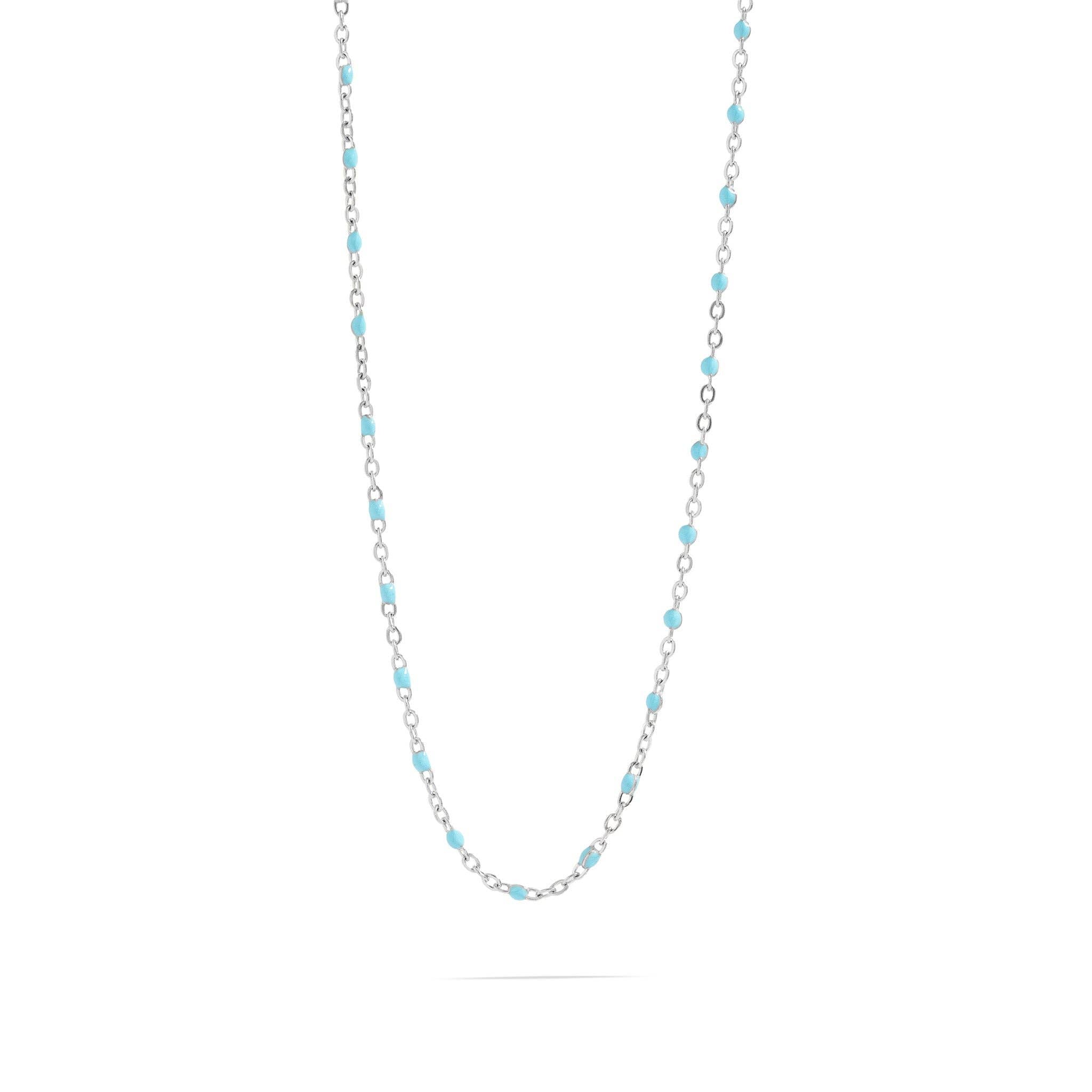 18K Gold Stainless Steel Turquoise Chain Necklace
