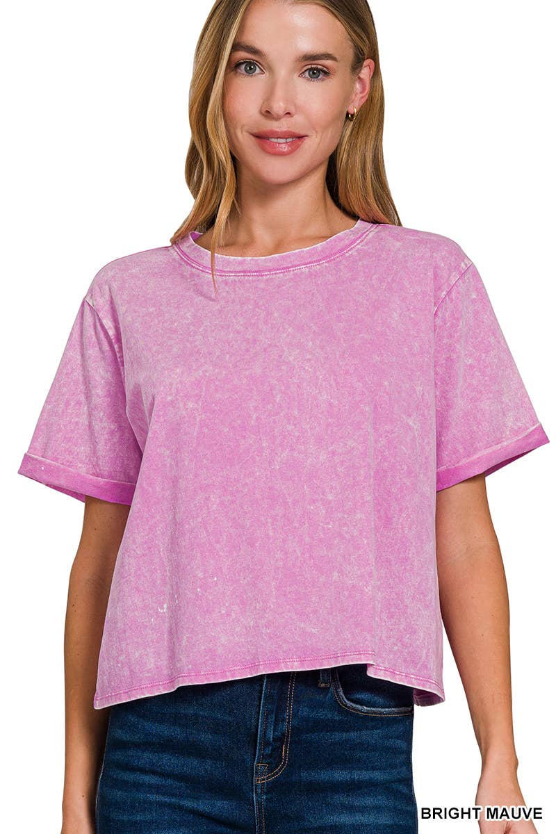 `100% Cotton Washed Tee - Zenana