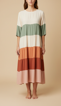 Sunrise Peach Layered Dress