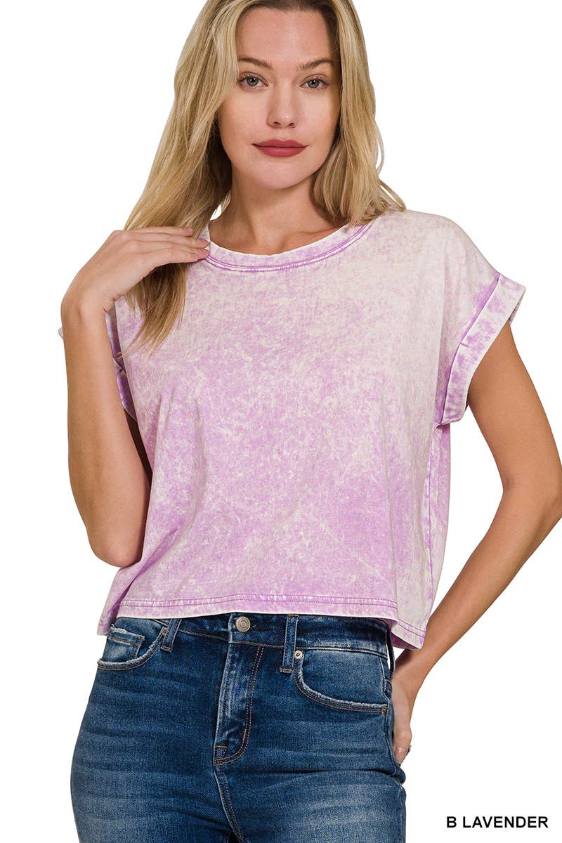 `100% Cotton Washed Tee - Zenana