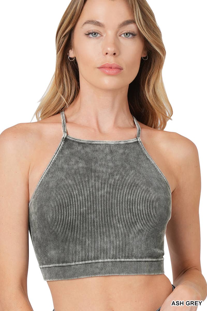 `Washed Seamless Tank Top - Zenana