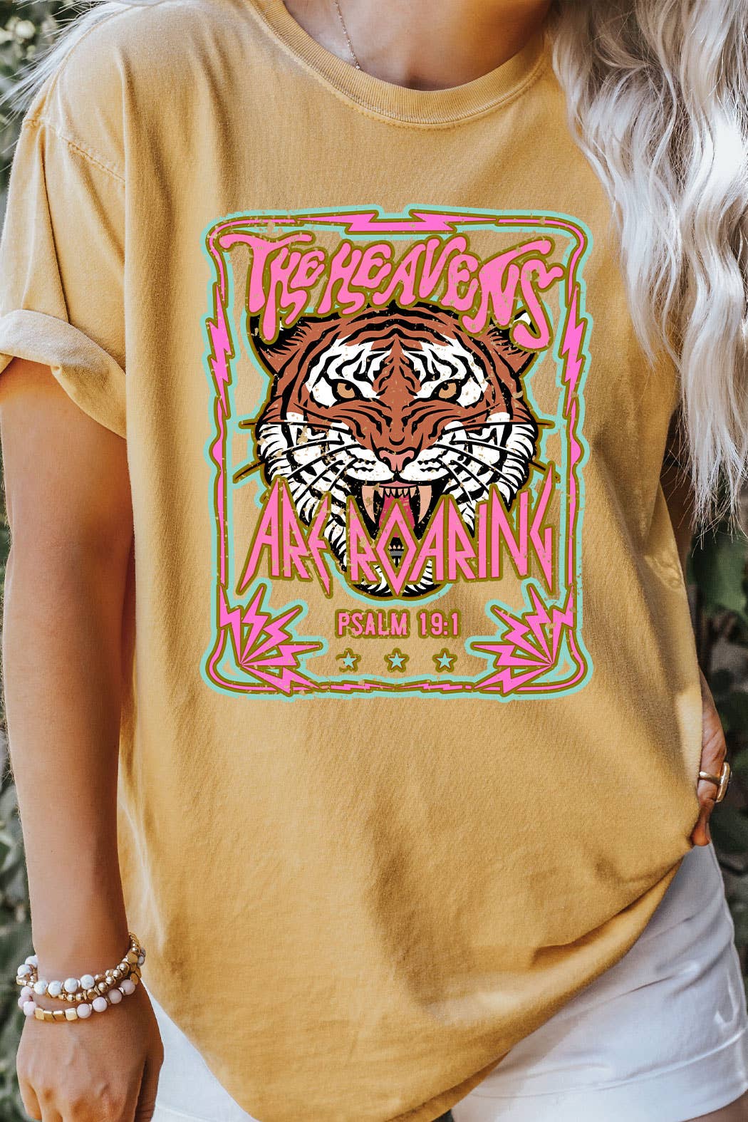The Heavens Are Roaring Tiger Comfort Colors Tee
