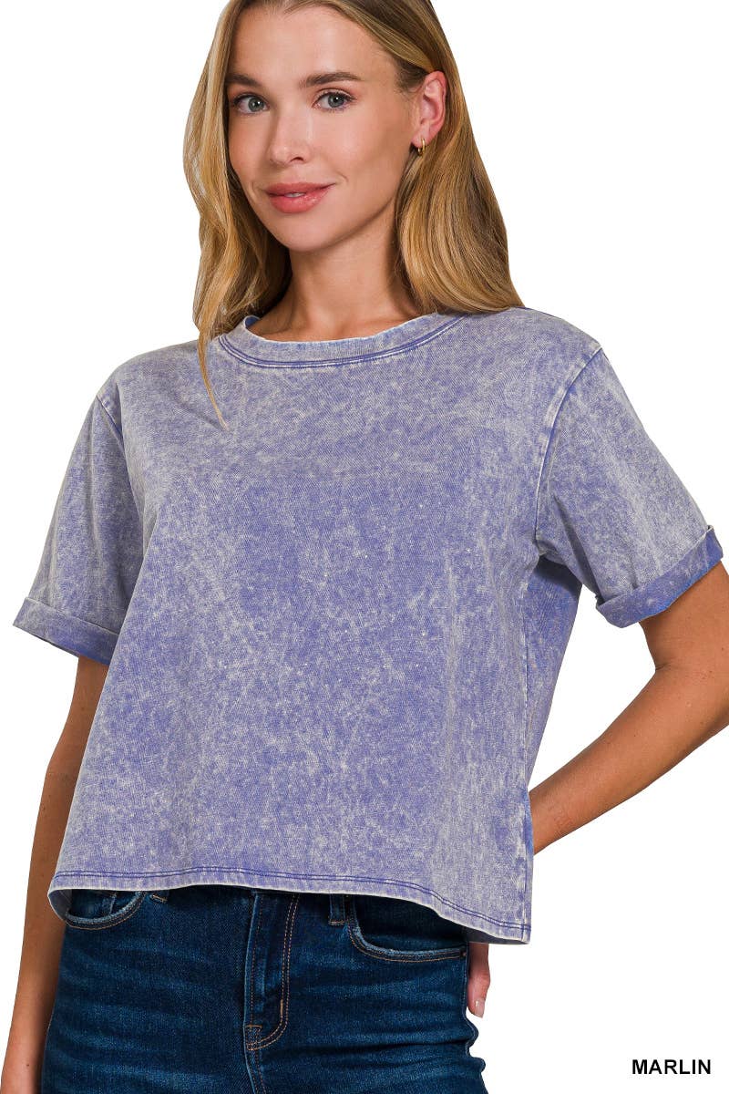 `100% Cotton Washed Tee - Zenana