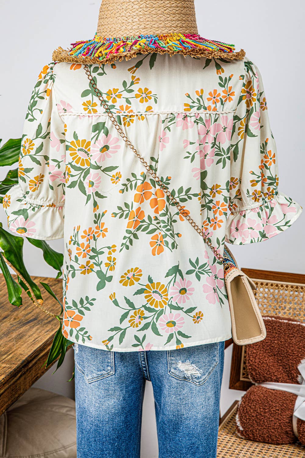 Summer Fashion Crochet Boho Half Sleeve Floral Blouse (S-4X)