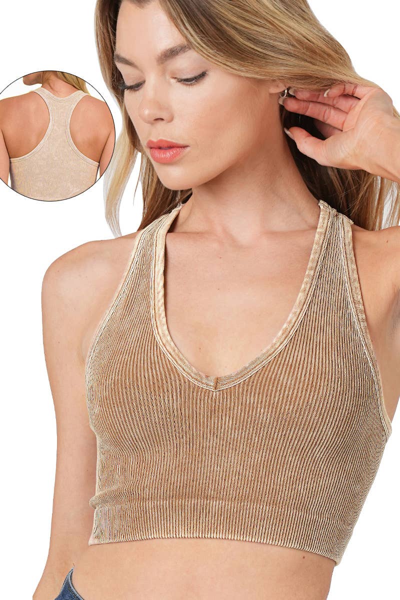 `Washed Seamless Tank Top - Zenana
