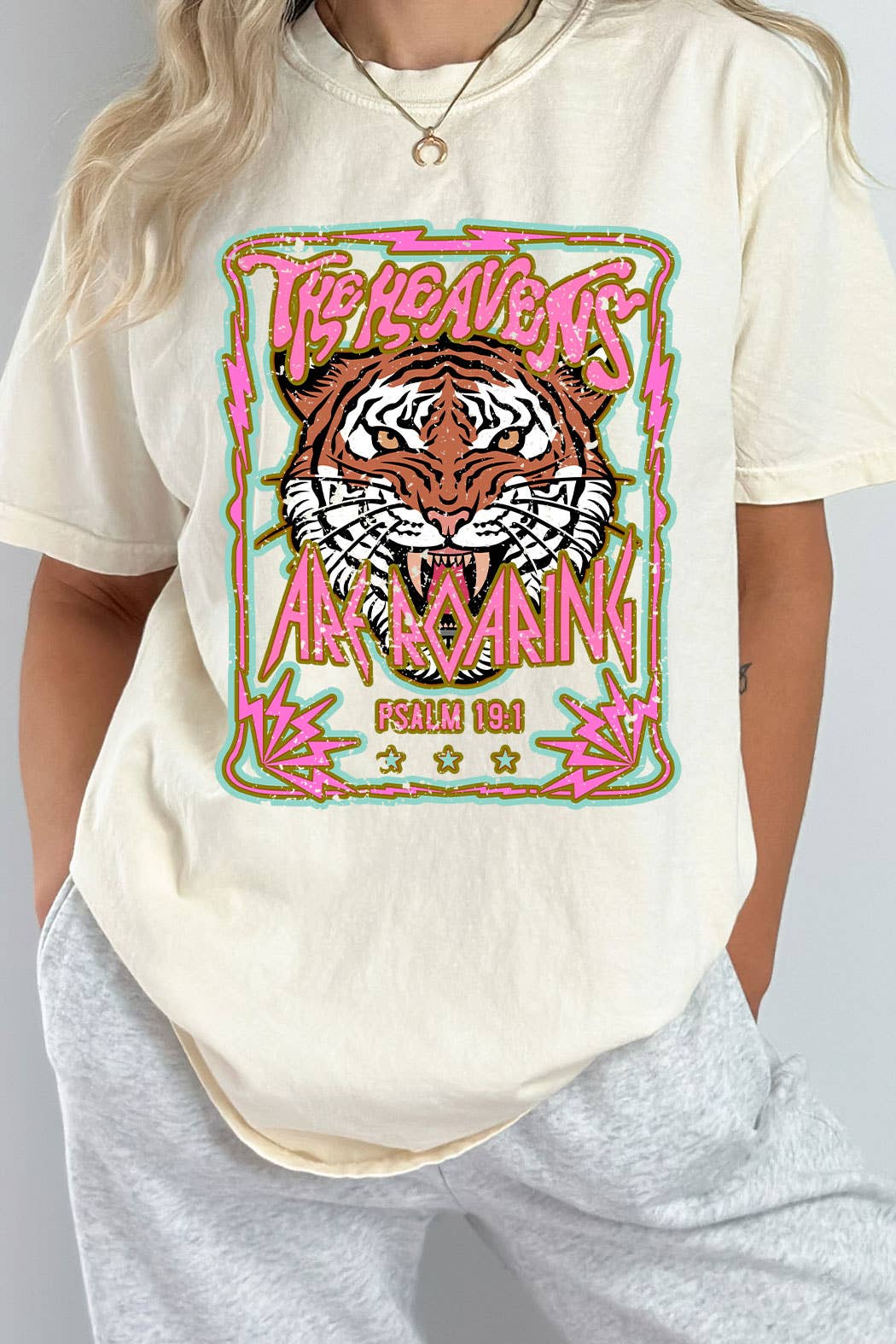 The Heavens Are Roaring Tiger Comfort Colors Tee