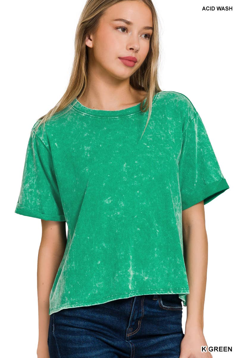 `100% Cotton Washed Tee - Zenana