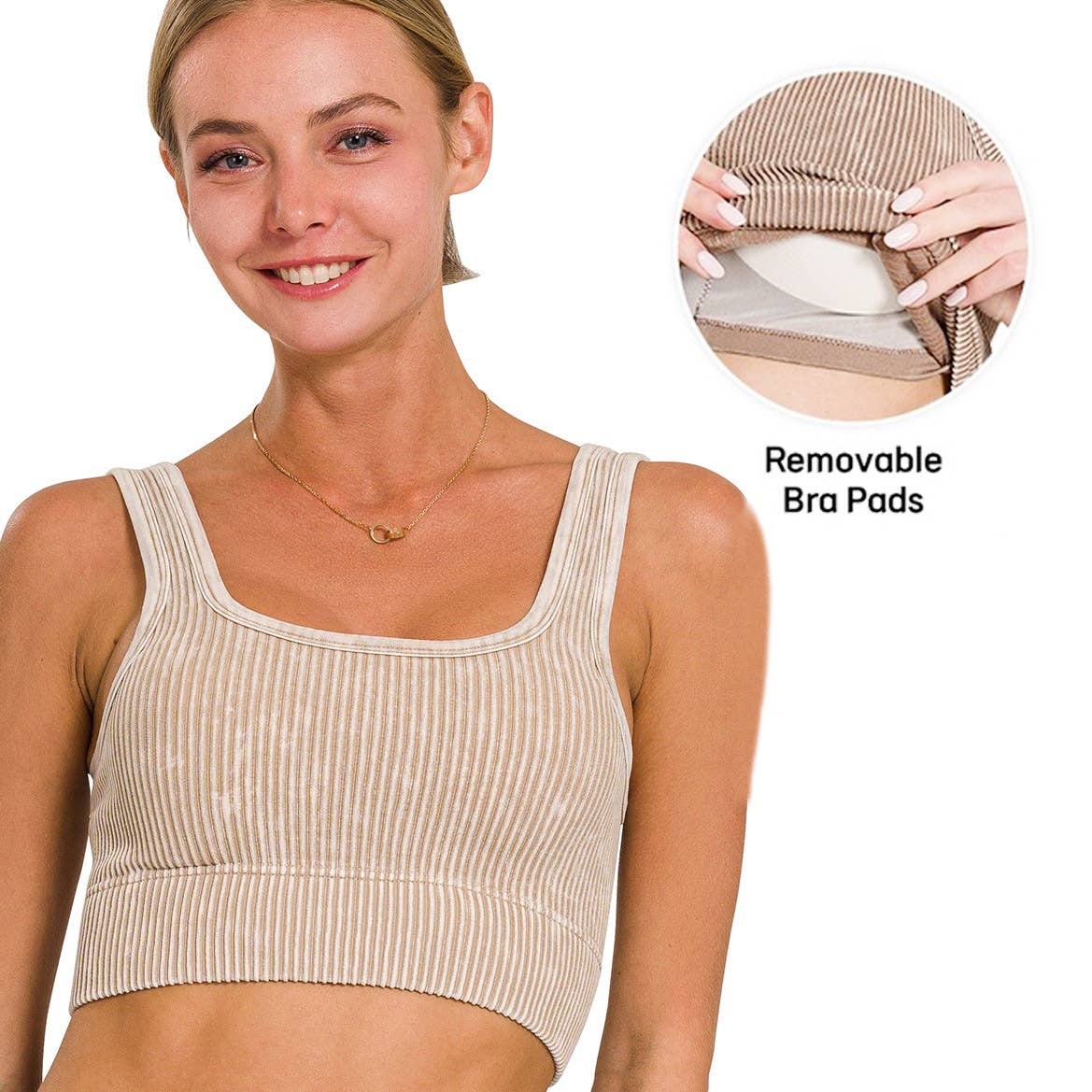 `Washed Seamless Tank Top - Zenana
