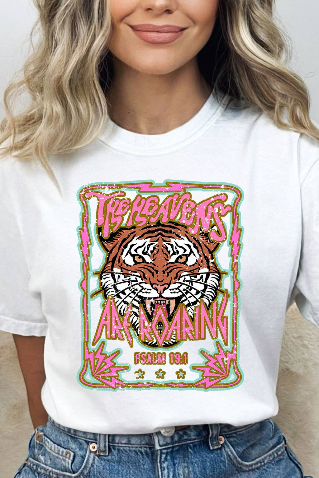 The Heavens Are Roaring Tiger Comfort Colors Tee