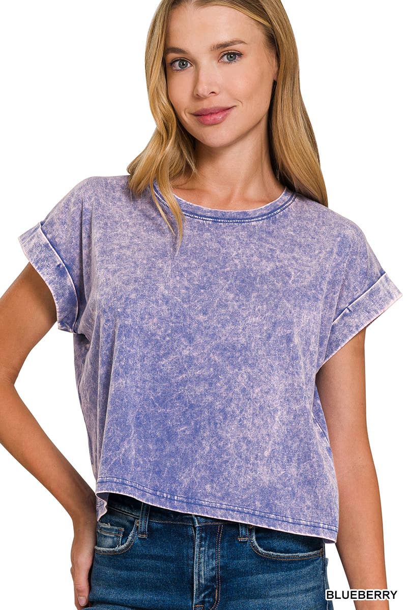 `100% Cotton Washed Tee - Zenana