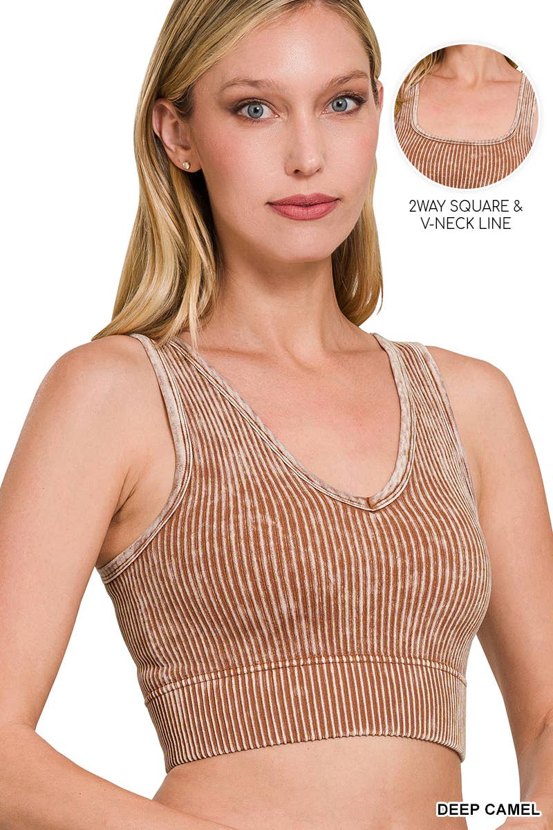 `Washed Seamless Tank Top - Zenana