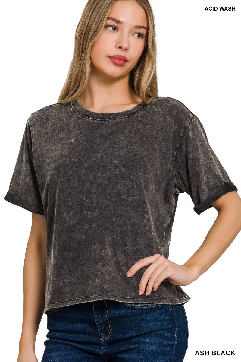 `100% Cotton Washed Tee - Zenana